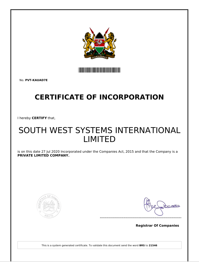 Certificate 3